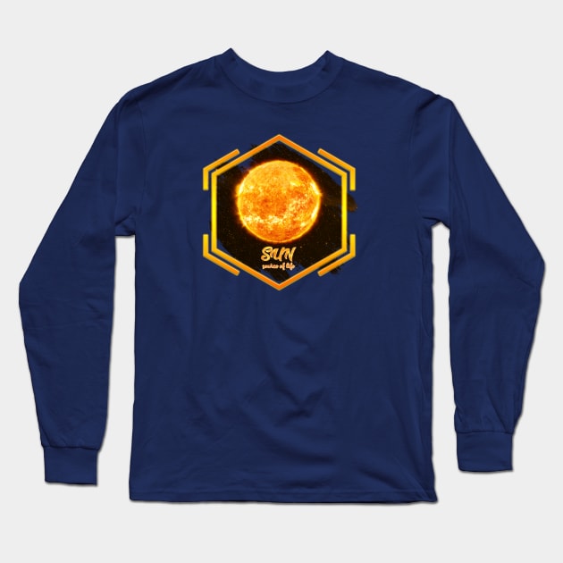 Sun: Source of Life Long Sleeve T-Shirt by Da Vinci Feather